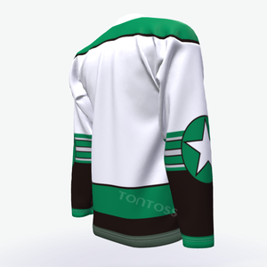 เครื่องแบบฮ็อกกี้น้ำแข็งแบบซับลิเมชันของผู้ชายเสื้อเจอร์ซี่พิมพ์ชื่อตัวเลขได้ - Product Image 5