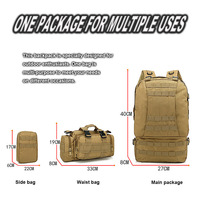 36-55L al aire libre táctico doble hombro combinación mochila multiusos camuflaje caza montañismo mochila de viaje