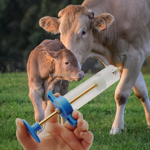 กระบอกฉีดยาสแตนเลสพลาสติกสำหรับสัตว์เลี้ยงในฟาร์ม ขนาด 10-100 มล. สีใส สำหรับโค กระบือ ม้า ยูมู - Product Image 4