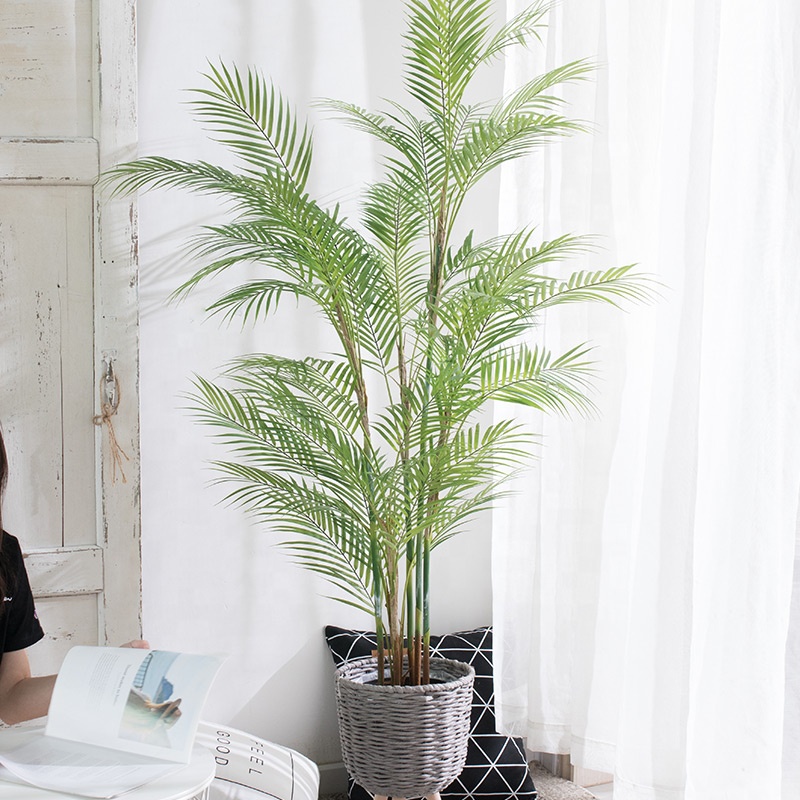 Palmera Artificial para interior y exterior, decoración Tropical, simulación de bosque de lluvia, árbol falso