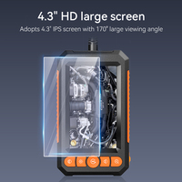 Endoscopio Industrial KERUI 1080P con Pantalla LCD de 4.3 Pulgadas, Cámara de Inspección Automotriz, Herramientas de Reparación, IP67, Boroscopio para Tuberías y Alcantarillado, Lente Única