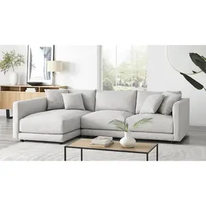 Vải sofa đồ nội thất Canape tùy chỉnh màu trắng phòng khách 2 CHỖ NGỒI hiện đại Bắc Âu Scandinavian bọc nhỏ thoải mái Chất lượng cao