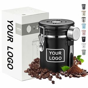Premium Food-grade 304 Stainless Steel Vacuum Coffee Can With Date Tracker Airtight Food Storage Containers for Coffee Beans Tea - Product Image 1