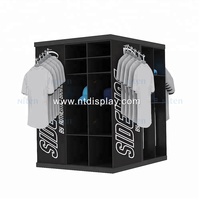 Attrezzature per negozi di abbigliamento al dettaglio pos cartone pieghevole da pavimento espositore portatile espositore per espositori per sale da esposizione