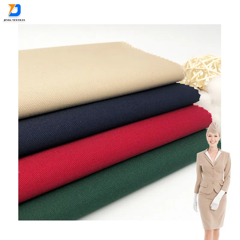 Jinda Multiple Color for Sanitation Clothing Textile Fade Resistant 100% Polyester Beauty Industry work clothing fabric