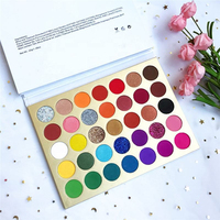 Palette de fards à paupières personnalisée avec logo, coffrets cadeaux de maquillage de Noël, palettes de fards à paupières pigmentées et magnifiques, 35 couleurs
