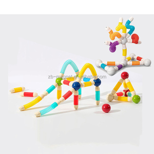 [Certificado de Alibaba] 30 años de fábrica de imanes OEM/ODM, palos de construcción, bloques de tubos magnéticos de juguete con muestras gratis - Product Image 2