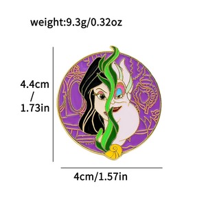 Wholesale New Designs Unisex Metal Brooch <b>Pins</b> Skeleton Jack Black Witch Character Enamelling DIY Clothing Decorations - Product Image 4