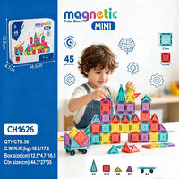 Tuiles magnétiques DIY 3,75 cm et 7,5 cm, blocs de construction avec boîte en fer, jouets éducatifs STEM pour enfants, cadeaux pour la classe et la maison