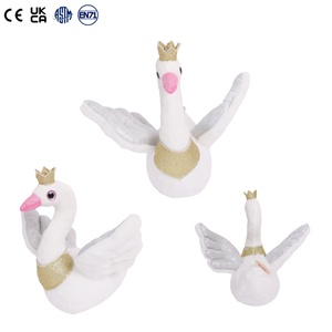 Cigno personalizzato peluche imbottiti realistici eleganti e belli giocattoli di peluche nobile cigno bianco e nero realistici cigni bianchi - Product Image 1