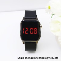 Jam Tangan Elektronik Digital LED Plastik Persegi Fashion Outdoor Olahraga 2026 Terbaru untuk Pelajar Anak-anak Unisex Hadiah