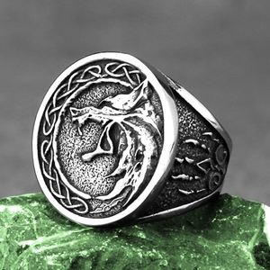 Anillo Personalizable de Acero Inoxidable Clásico para Hombre con Diseño de Garra de Lobo, Estilo Hip Hop Vikingo, Adorno Animal, de Acero de Titanio - Product Image 2