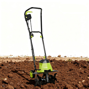 VERTAK Motoculteur électrique <span class=keywords><strong>1500W</strong></span>, largeur de travail 400mm et profondeur de travail 220mm, cultivateur 24 lames pour la culture du sol de jardin - Product Image 1