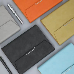 Carpeta de 6 anillas de alta calidad, planificador, diario de tapa dura, papelería de oficina personalizada, escritura en relieve, cuaderno de negocios de cuero Pu - Product Image 6