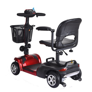 Elderly <b>Mobility</b> <b>Scooter</b> Four Wheeler <b>Foldable</b> Electric Vehicle Aluminum Alloy Red 108kg 17mph Range Contact Service - Product Image 2