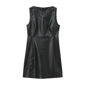 On Sale Zipper Black Leather Dress Bodycon Mini Silhouette | Alibaba.com
