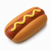 Jouets Squishy Anti-stress en Mousse PU Souple à Remontée Lente, Forme Hot Dog avec Tourbillon de Moutarde, pour Bureau