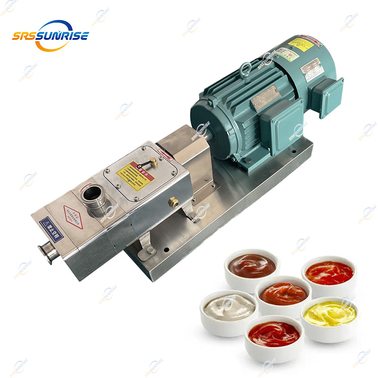 Commercial Sanitary Twin Screw Pump Fruit Juice Jam Syrup High Pressure Twin Screws Pump Transfer