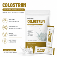 Poudre de colostrum bovin certifiée Halal de qualité supérieure pour adultes, nutrition quotidienne bien-être, sachet individuel portable, mélange facile, fabrication OEM