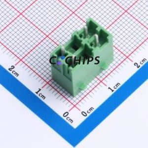 DB2EVHBG-3.81-2*2P-GN Plug-in Terminal Block Through hole,P=3.81mm Board-to-Board / Socket - Closed Snap Fixing 2x2P 3.81mm - Product Image 2