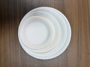 Platos Desechables de Papel Kraft Ecológicos de 16 cm, Platos Biodegradables para Fiestas, Grado Alimenticio, OEM ODM Vietnam, Directo de Fábrica - Product Image 1