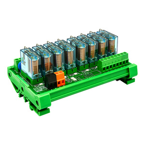 Localisateur de prix d'usine, module de <span class=keywords><strong>relais</strong></span> électromagnétique PLC 8 canaux <span class=keywords><strong>12V</strong></span>, installation de rail DIN, une ouverture et un fermée - Product Image 3