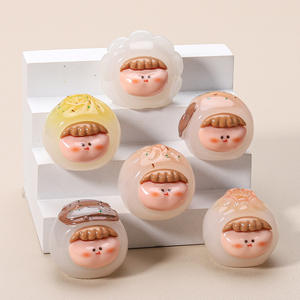 Los últimos bollos de desayuno de dibujos animados luminosos Dumplings Bollos al vapor Encantos de resina para DIY Car Home Adornos Decoraciones de escritorio - Product Image 3