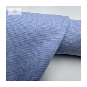 Tela textil Mindun para prendas de vestir, hogar, ecológica, tejida, ligera, mezcla de poliéster, <span class=keywords><strong>lino</strong></span> y <span class=keywords><strong>lino</strong></span> sintético, tela blanca sólida para camisas. - Product Image 1