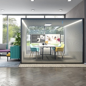 Cabina Acústica de Vidrio Moderna, Portátil y Silenciosa, Cabina Telefónica Insonorizada para Oficina y Reuniones - Product Image 4