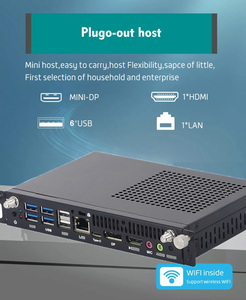 Inyuda 4k डिजिटल सिग्नएज ऑप्स कंप्यूटर प्लेयर 12 वीं जीन इनटेल i5/i7 16 + 512gb जीत 11 प्रो पतली मिनी पीसी 180x42mm 80-पिन प्लग एंड प्ले - Product Image 5