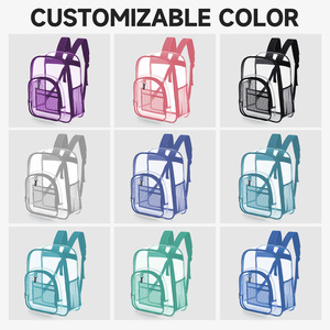 Factory <strong>Cheap</strong> Price New Design Fashion Clear PVC School <strong>Backpack</strong> Custom Transparent PVC Waterproof Durable School <strong>Backpack</strong> - Product Image 2
