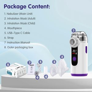 Nouvelles fonctionnalités Digital Mesh Nebulizador inhalateur médical inhalateur <span class=keywords><strong>nébuliseur</strong></span> portable ultra-silencieux pour adultes et enfants - Product Image 6