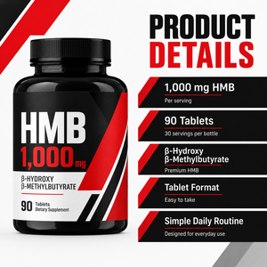 เม็ดแคลเซียมฟรี HMB-CA สูตรเฉพาะ ปราศจากนม ได้รับการรับรอง GMP & HACCP บรรจุ 60 เม็ด/ขวด บริการ OEM/ODM ที่ปรับแต่งได้ - Product Image 3