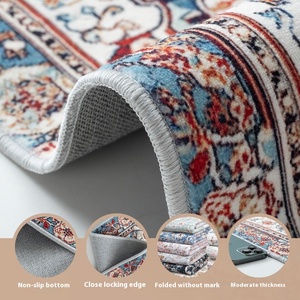 Modern Ethnic Floral Area <strong>Rug</strong> Bohemian Luxury Soft Plush Non Slip Foldable Carpet for Bedroom Living Room - Product Image 3