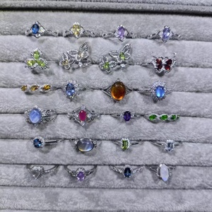 Bague tendance en pierres précieuses de guérison (Topaze, Grenat, Opale, Labradorite, Améthyste, <span class=keywords><strong>Ambre</strong></span>) – Meilleures ventes pour ornement - Product Image 1