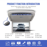 Monitor LCD Motorizado de 12.1 Pulgadas para Techo de Auto, Reproductor de CD/DVD/MP5, USB/SD, Pantalla Superior para Auto con Control Remoto