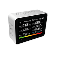 Moniteur de qualité de l'air, compteur de CO2, application BT TVOC HCHO PM2.5 PM10, capteur de température et d'humidité, affichage LCD IP66, utilisation à domicile et au bureau