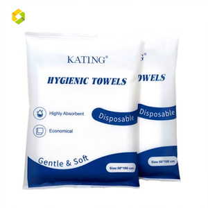 Toalla de pulpa de madera no tejida desechable OEM para salón de belleza Toalla de baño Spa Toalla de cuerpo seco Ventas de fábrica de pulpa de madera - Product Image 1