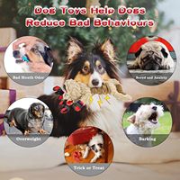 Noël coton chien jouet en vrac renne élastique ajouter interactif remorqueur-de-guerre grinçant papier froissé jouets cadeaux pour chiens en Stock