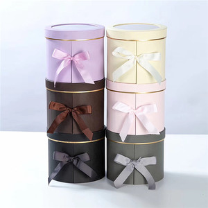Venta al por mayor de lujo creativo con doble giro sorpresa ronda caja de <span class=keywords><strong>flores</strong></span> - Product Image 2