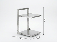 Élégant support de rangement multi-niveaux en acier pour casseroles, organisateur de cuisine double face pour comptoir et sous évier
