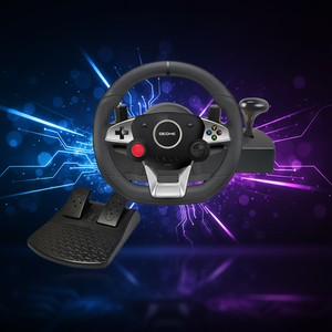 Volante da Corsa C-star NS-9887 per PC Gaming con Motore a Vibrazione, Leva del Cambio e Pedali per <span class=keywords><strong>Switch</strong></span>/P4 - Product Image 1