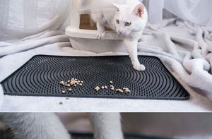 Alfombrilla grande de silicona para arena para gatos YDS, alfombrilla para rascar para gatitos fácil de limpiar, alfombrilla para atrapar caja de arena suave e impermeable - Product Image 5