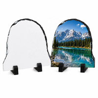 Ardoise de sublimation vierge SH03 de 15*20 cm avec support pour motifs imprimés DIY