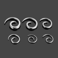 YW Hiphop escargots forme oreille poids bouchons en acier inoxydable Tunnel oreille jauges lourd extenseur civière Piercing bijoux