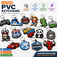 Porte-clés personnalisé en PVC transparent avec logo d'entreprise, porte-clés promotionnel avec logo personnalisé 3D 2D en PVC souple, porte-clés en PVC gonflé