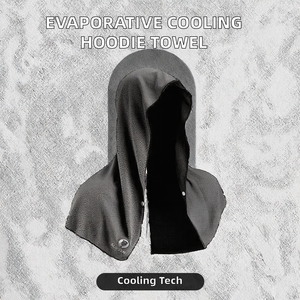 Asciugamano da Spiaggia in Microfibra Rinfrescante con Cappuccio Elastico, Protezione Solare per Sport, Sensazione di Freschezza - Product Image 2