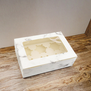 แฟ้มกระดาษคราฟท์มีหน้าต่างและช่องใส่ของ พร้อมการพิมพ์ลายนูน วัสดุรีไซเคิล สำหรับใส่คัพเค้กและอาหารกระป๋อง - Product Image 3