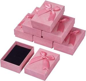 Caja de Joyería de Fábrica con Tapa y Base, Caja de Regalo de Papel, Caja de Almacenamiento de Joyería para Anillos y Pendientes, Embalaje de Papel - Product Image 2