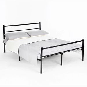 3ft,4ft6 Single,Double Metal Bed Frame in Black Additional Support <strong>Bedframe</strong> - Product Image 5